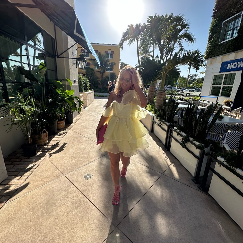 COPY - AMERICAN THREAD - Alesia organza tiered dress size MEDIUM worn once!